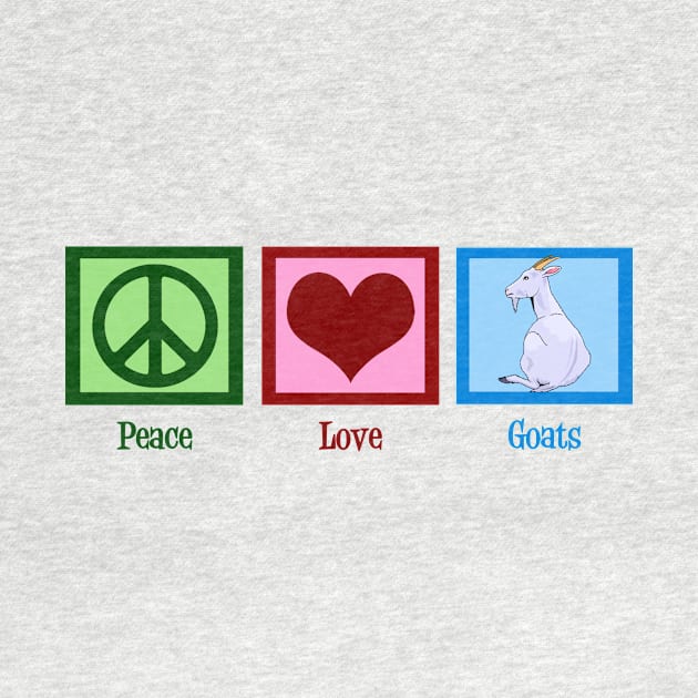 Cute Peace Love Goats by epiclovedesigns